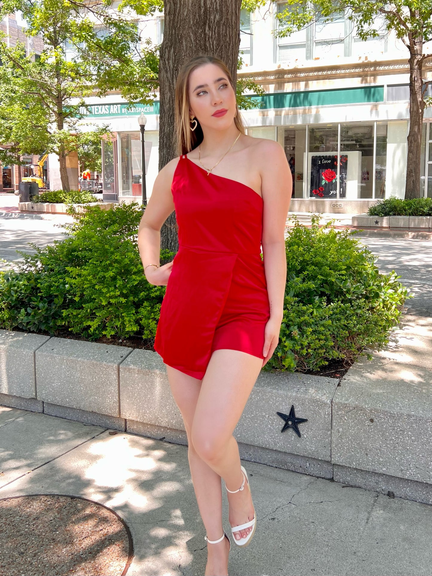 Silk red dress