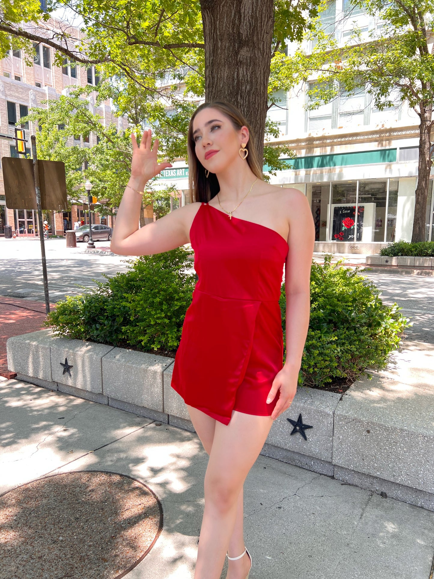 Silk red dress