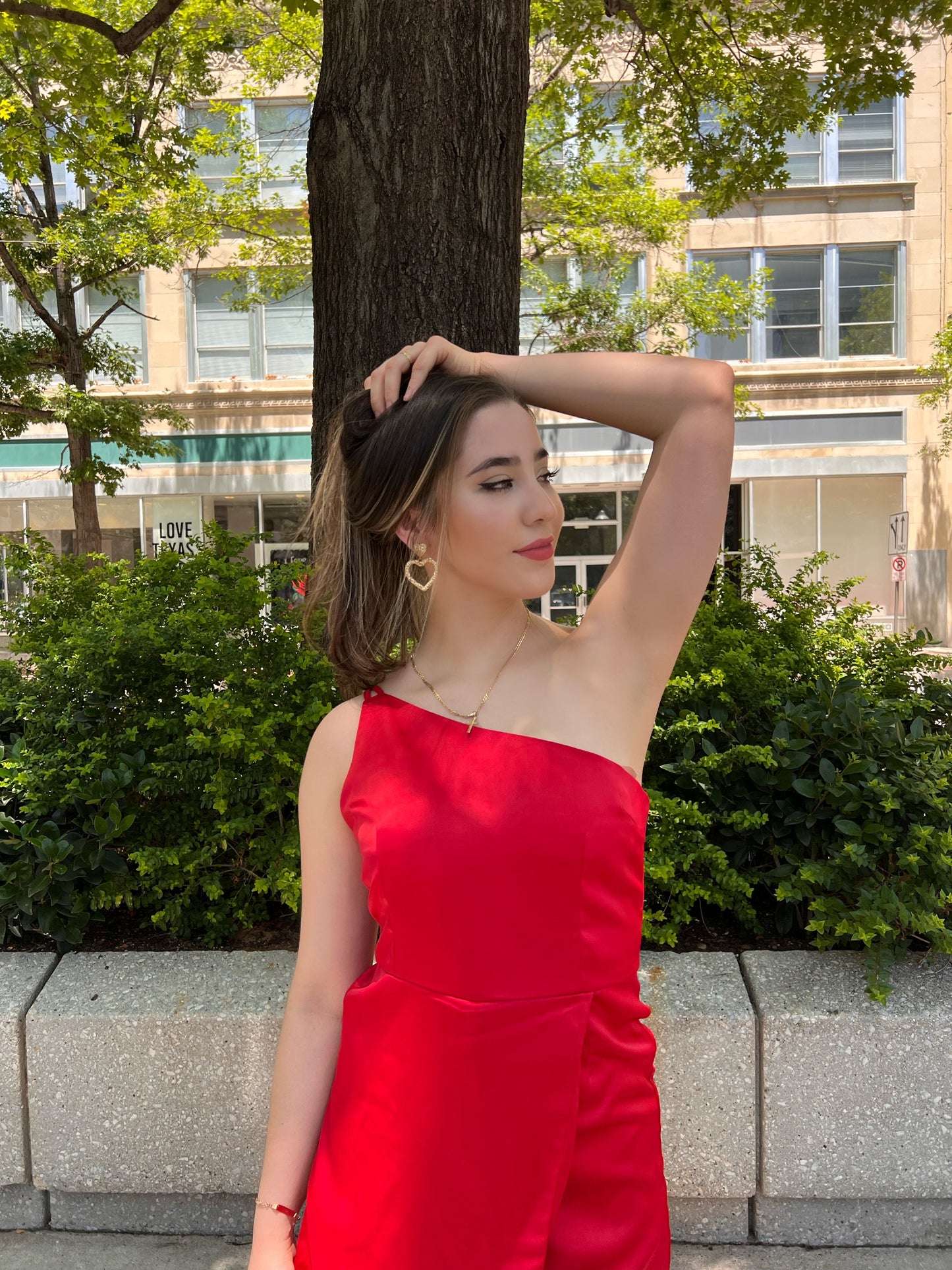 Silk red dress
