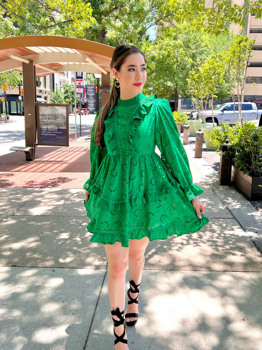 Wave lime dress