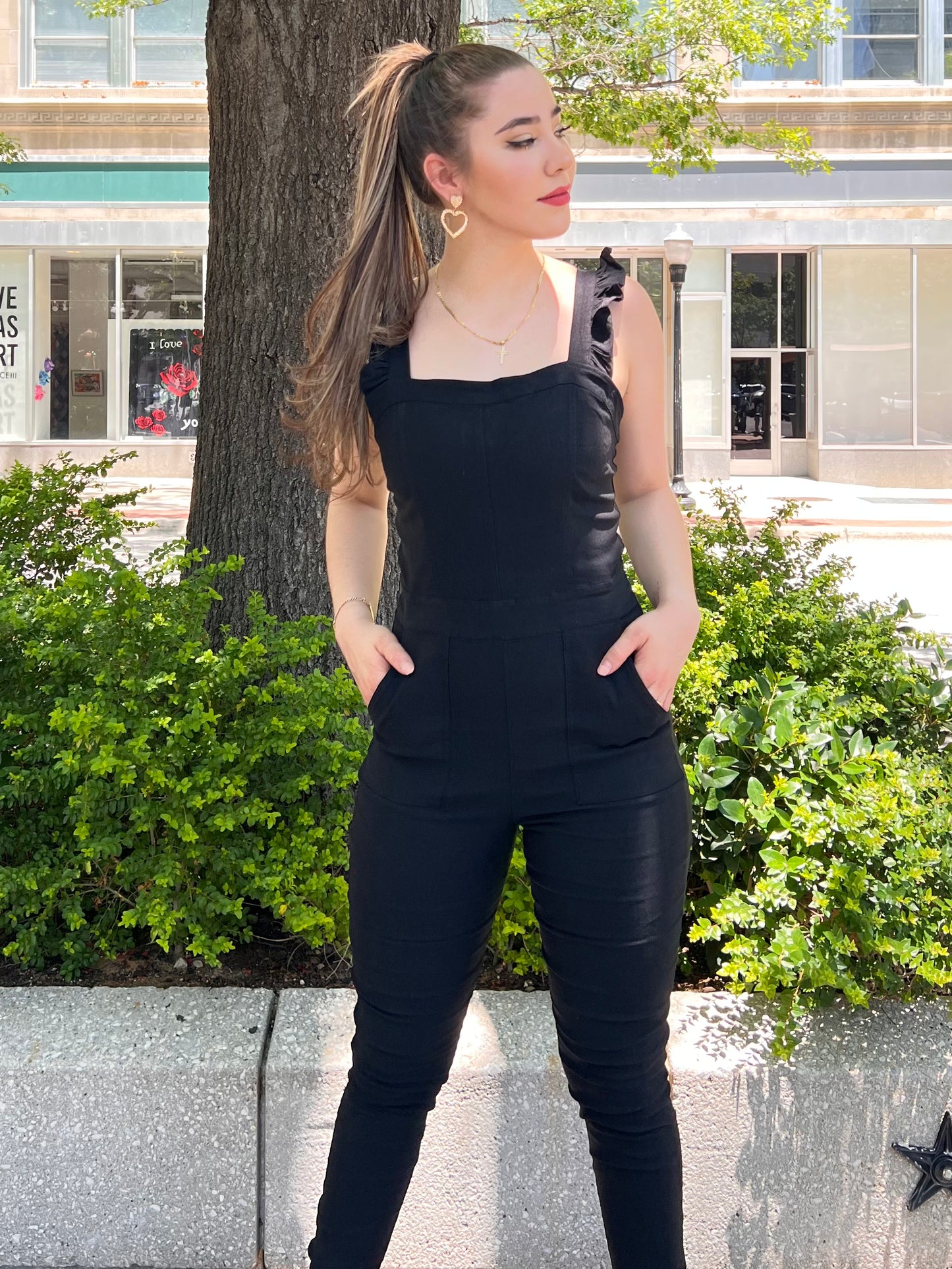 Overol black jean