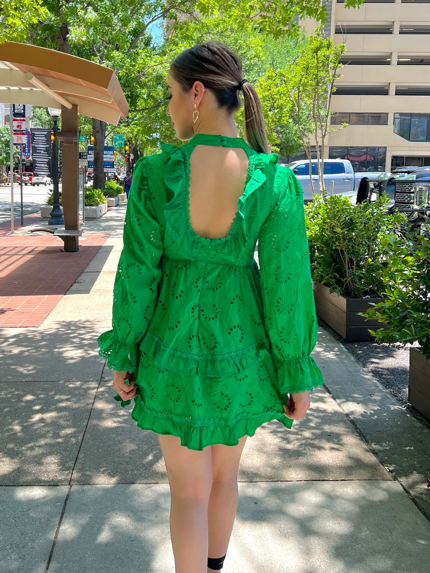 Wave lime dress